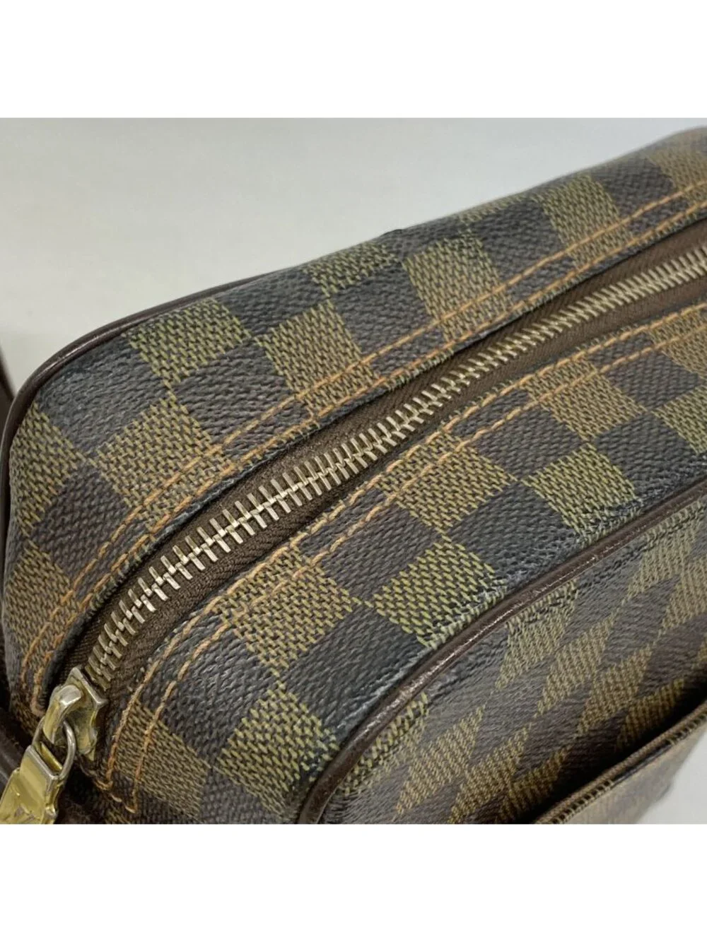 Louis Vuitton Shoulder Bag Damier Olaf PM Ebene